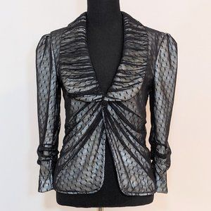 Alberto Makali Blazer Black & Silver 3/4 Sleeve
